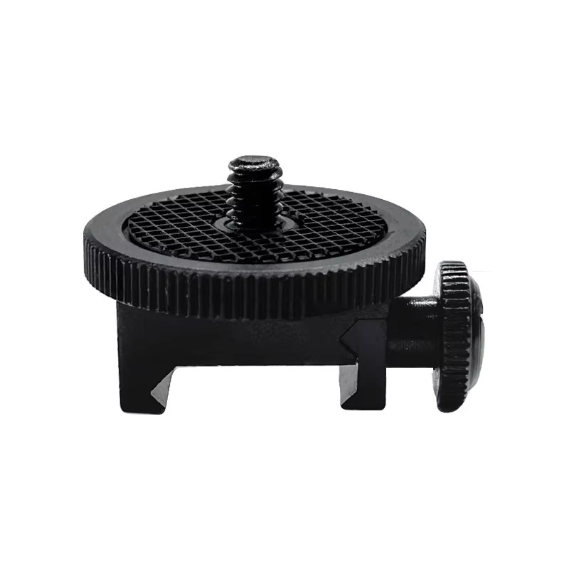 Taktische Picatinny Side Rail Kamera Halterung Schwarz mit 1/4 Zoll Schraube als Adapter für GoPro und Jagdzubehör (21mm bis 25mm) - Bild 1