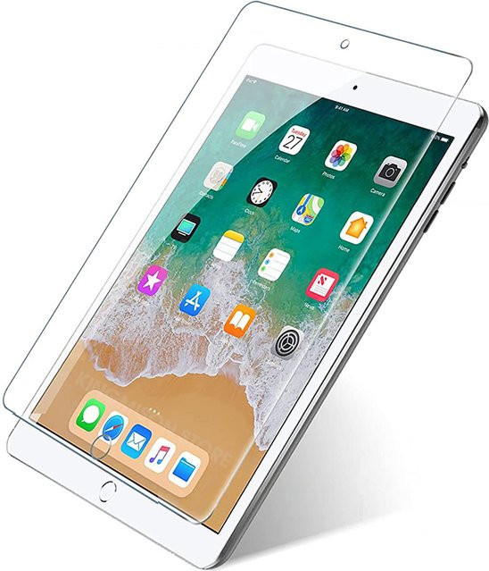 Displayschutzfolie aus gehärtetem Glas für Apple iPad 9,7 Zoll (Modelle A1474, A1475, A1476, A1566, A1567), transparent - Bild 1