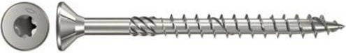 Fischer 40505 Spanplattenschraube aus Edelstahl mit Sechsrund, Durchmesser: 4,5 mm, Länge: 80 mm, 200 Stück - Bild 1