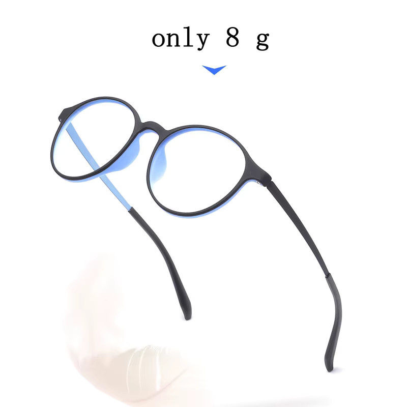 KOCOLIOR Lesebrille, rund, Vollrand, Titan, Gummi, schwarz, Unisex - Bild 2
