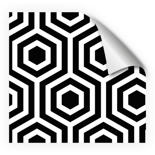 mySPOTTI Küchenrückwand Pandora aus PVC in Schwarz und Weiß mit grafischem Design, Breite: 280,0 cm, Höhe: 60,0 cm - Bild 1