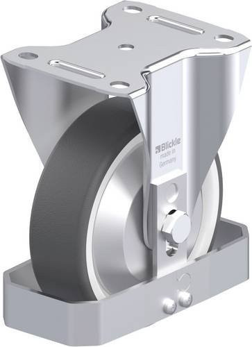 Blickle B-POTH 150R-FA-FS Stahlblech-Bockrolle in Silber mit 150 mm Rad-Durchmesser und 400 kg Tragfähigkeit - Bild 1