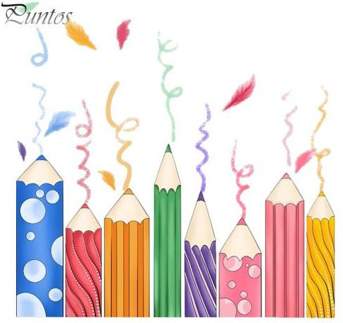 Selbstklebender Wandaufkleber für Kinderzimmer mit buntem Bleistift-Design und Typografie, Mehrfarbig - Bild 1