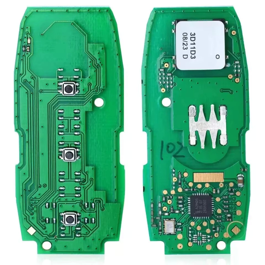 KEYECU Keyless Smart Remote Key Fob mit 4 Tasten und 433 MHz 4A Chip für Nissan Pathfinder Kicks Rogue, Farbe: Schwarz - Bild 3