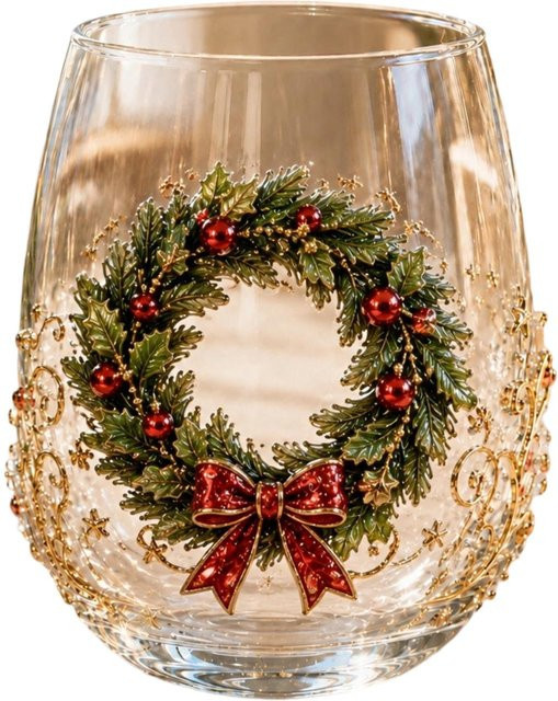 Weihnachts-Glasbecher Tumbler von hibaby3 in Rot und Transparent - Bild 1