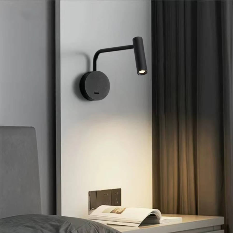 JOYINLED LED Wandleuchte aus Aluminium in Schwarz als Arbeits- und Leseleuchte mit warmweißem Licht (3000K, 3W) - Bild 3