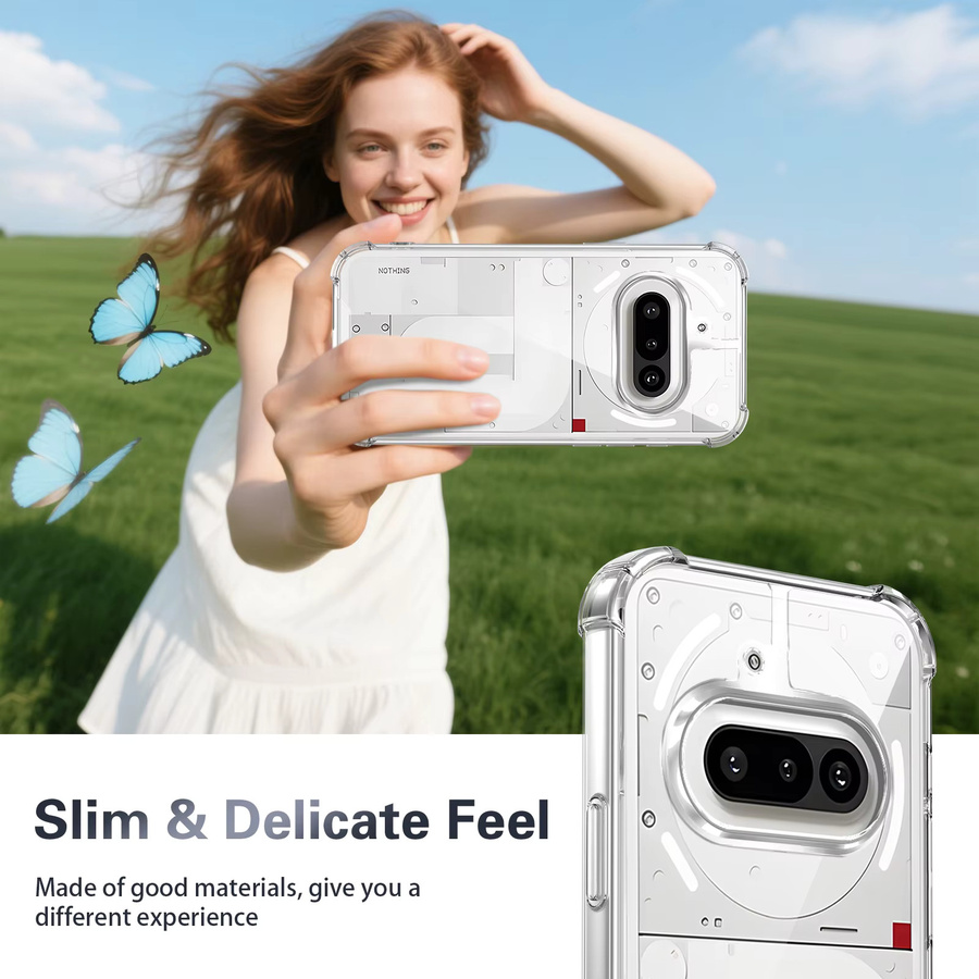 Stoßfeste Silikon-Schutzhülle für Nothing Phone 4A 5G, transparente Luftpolster-Handyhülle mit Airbag-Rückabdeckung - Bild 3