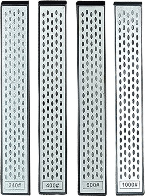 RSCHEF Diamant-Schleifstein in Grau mit Körnung 120–3000 als professioneller Messerschärfer, B/L: 150 x 20 mm - Bild 1