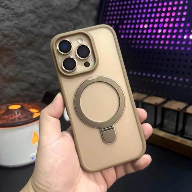 Tuiying002 MagSafe Kabelloses Ladecase für iPhone 11 bis 17 Pro Max Plus mit Magnetischem Ring und Kameraschutz in Grau - Bild 1