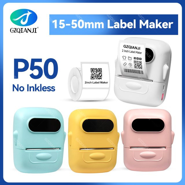 Marklife P50 Bluetooth Thermo-Etikettendrucker für Barcodes und selbstklebende Etiketten - Bild 1
