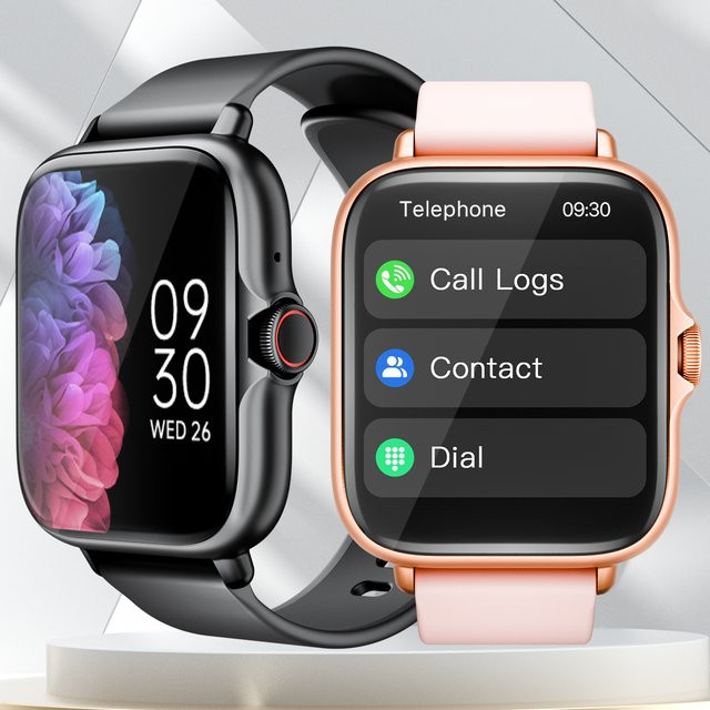 DESERTCAT Smartwatch mit 1,83 Zoll Display in Pink, wasserdicht mit Anruffunktion, Schlafüberwachung und Nachrichten-Benachrichtigungen für iPhone und Android - Bild 1