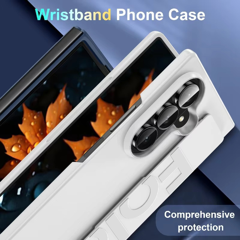 Ultradünnes mattes Silikon-Armband-Etui für Samsung Galaxy Z Fold 7 6 5 4 3 in Transparent - Bild 3