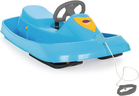Jamara Snow Play Bob Ralley Schlitten mit Lenkrad und Bremse, blau - Bild 1