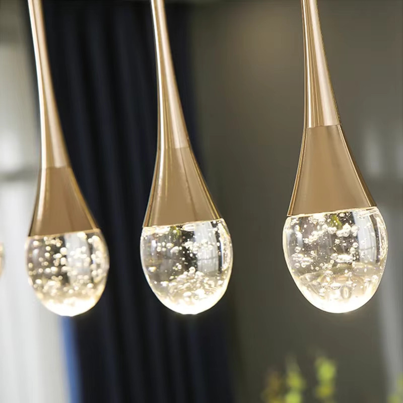 ZIMULONG Moderne Kristall-Pendelleuchte mit LED in Gold/Messing und warmweißem Licht für Esszimmer und Schlafzimmer - Bild 2