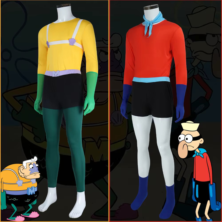Takerlama Meerjungmann Ernie Barnacle Boy Tim Cosplay-Kostüm, Rollenspiel-Outfit - Bild 2