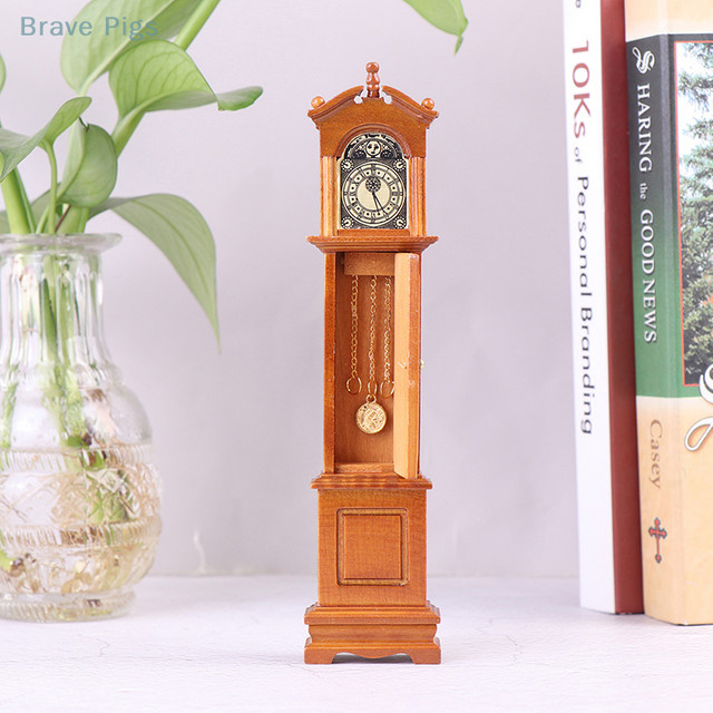 GCDHome Bodenuhr Großvater Uhr, Puppenhaus Miniatur Holz, Modell, 1:12 - Bild 1