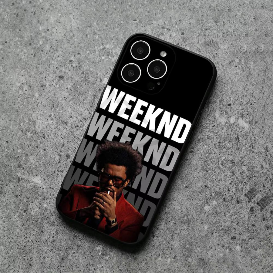 T-The Weeknd Handyhülle für iPhone 17, 16, 15, 14, 13, 12, 11, Pro Max, XS, X, XR, SE, Mini aus weichem Silikon in Schwarz - Bild 2