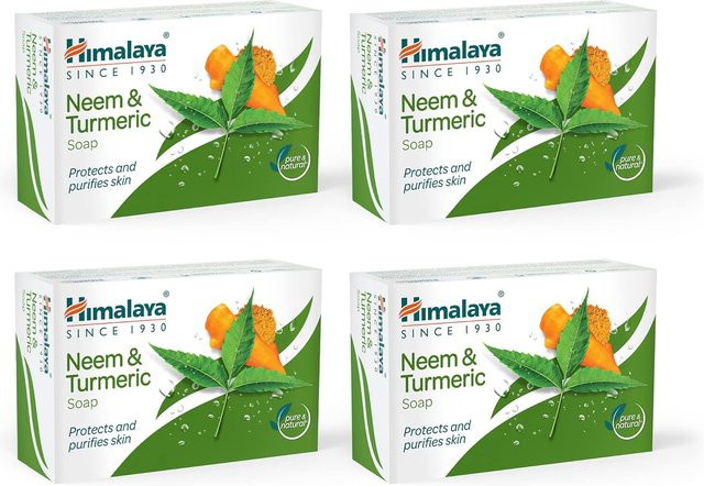 Himalaya Neem und Kurkuma Seife, 4er Pack, Trockene und Empfindliche Haut - Bild 1