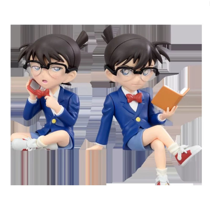 Bandai Anime Detektiv Conan Actionfigur in Blau, Sitzende Pose mit Buch und Telefon aus Kunststoff - Bild 5