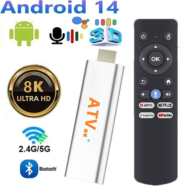 4K Android 14 TV-Stick mit Allwinner H313 Prozessor und Dual-Band Wifi 2,4G & 5G Media-Player TV-Box - Bild 1