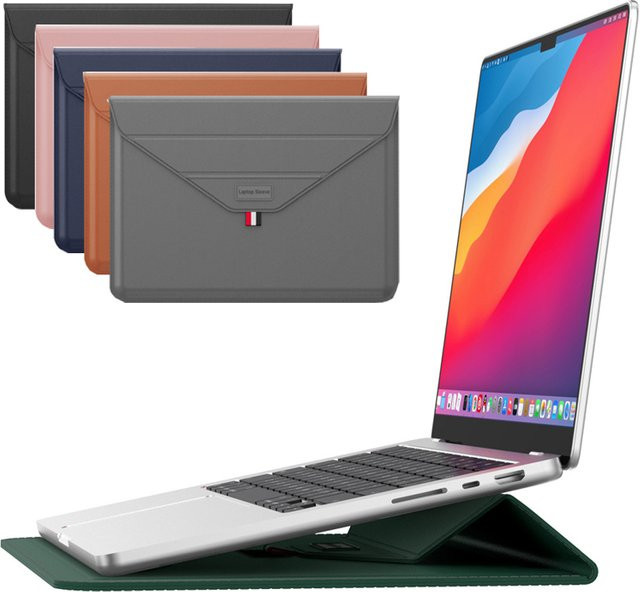 Greliana Laptop-Hülle mit Mauspad in Gold für MacBook Pro, Air sowie Lenovo, Huawei, Xiaomi, ASUS und HP - Bild 1