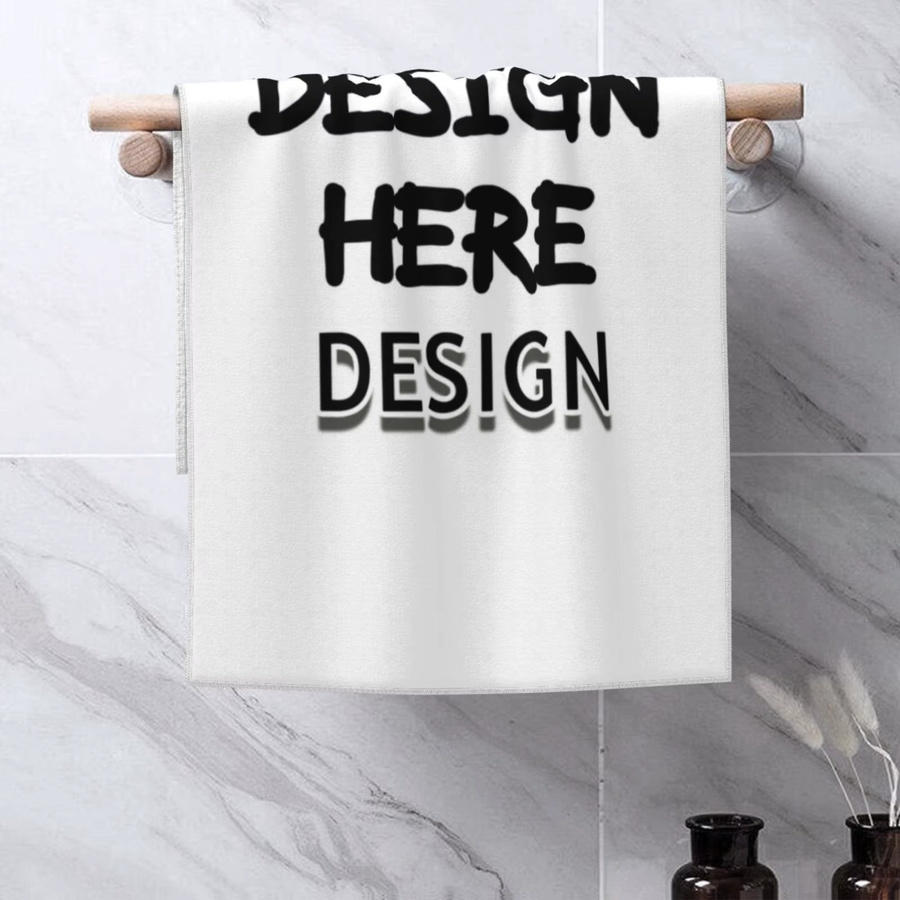 Personalisierte SRH Küchenhandtücher aus Polyester in Weiß, weiche rechteckige Waschlappen im modernen Stil - Bild 2
