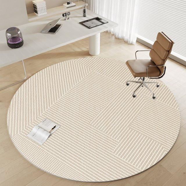 VIKAMA Runder Teppich als moderne Bodenmatte für Schlafzimmer und Wohnzimmer mit einem Durchmesser von 80 cm - Bild 1