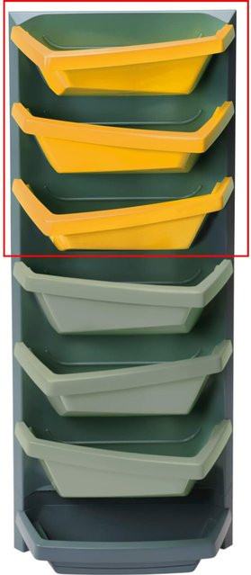 Juwel Vertical-Garden Aufbauelement in Safrangelb für Balkone - Bild 1