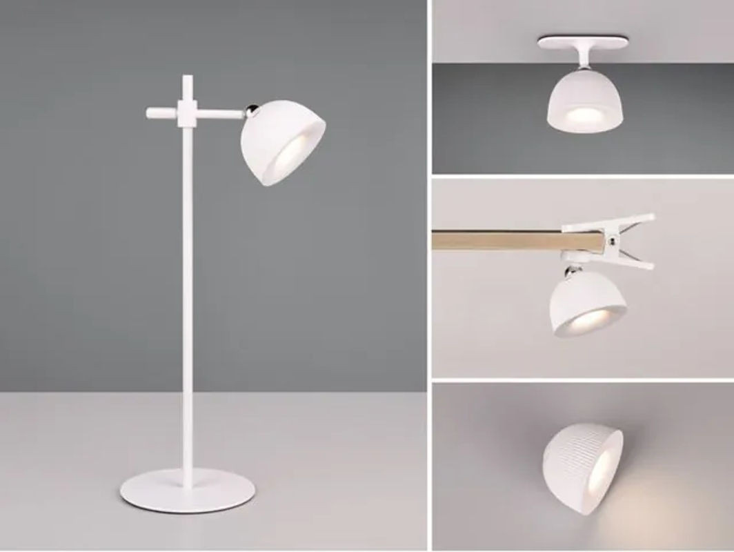 Reality Leuchten LED Akku Tischleuchte Maxima 3 in 1, Weiß, Höhe: 41 cm - Bild 1