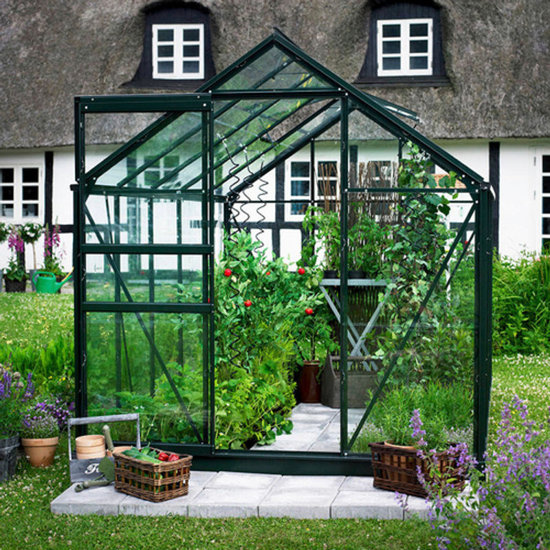 HALLS Gewächshaus Popular mit 3,8 m² aus Aluminium und 3 mm Blankglas in Grün - Bild 2