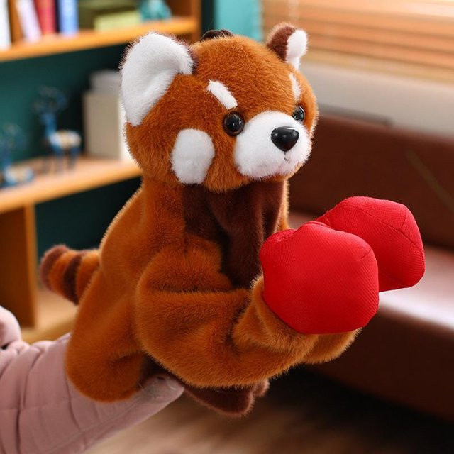 Elektrische Tiger Boxer Handpuppe Plüschtier Waschbär Handschuhe, 25cm - Bild 1