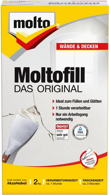 Molto Moltofill Spachtelpulver Innen aus Gips in Weiß, 2 kg - Bild 1