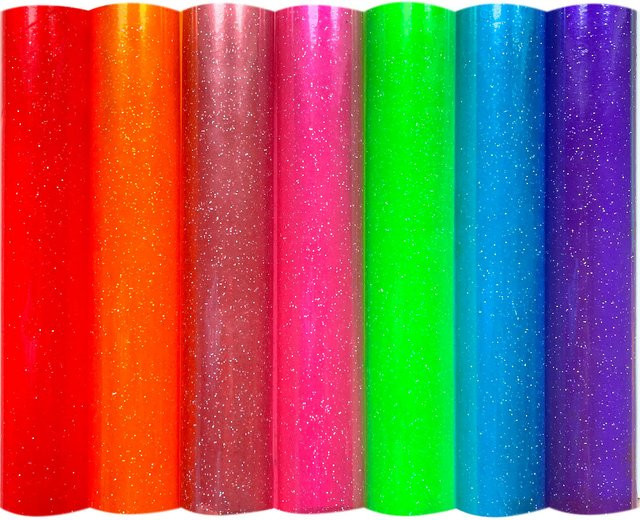 Transparentes Vinyl-Kunstleder mit Glitzerpulver aus PVC für Bastelarbeiten und Heimdekoration - Bild 1