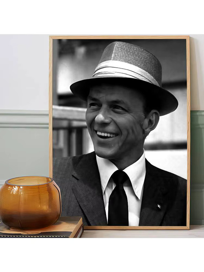 Vintage Jazz Musik Poster Frank Sinatra Typografie Wanddeko für dein Zuhause oder Café - Bild 7