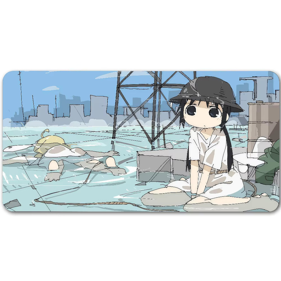 Anime G-Girls Last T-Tour XXL Gaming Mauspad in Multicolour, rutschfeste Schreibtischunterlage aus Gummi für PC und Laptop - Bild 6