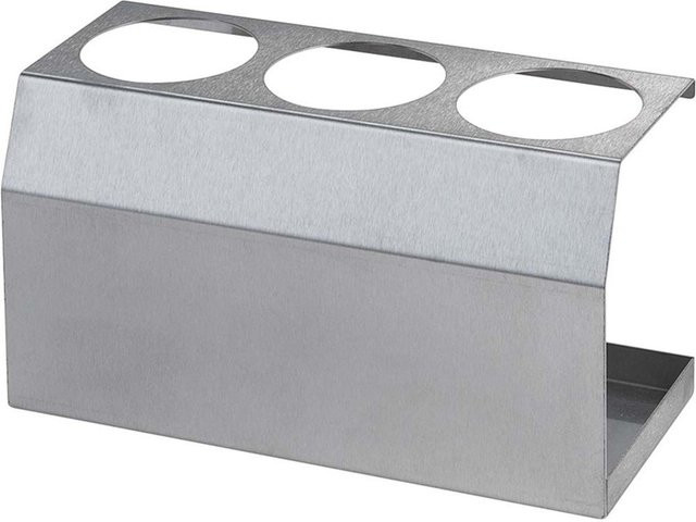 Hendi Saucenspenderflaschen Ständer aus Edelstahl in Silber für 3 Flaschen à 0,2 l mit 50 mm Durchmesser - Bild 1