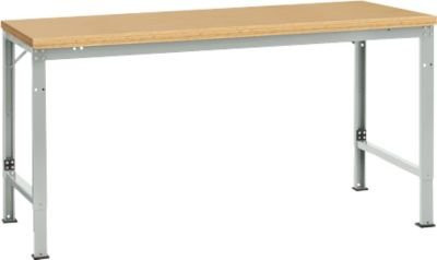 Manuflex Grundtisch UNIVERSAL Spezial aus Multiplex in Natur und Lichtgrau, B: 175 cm, T: 100 cm - Bild 1