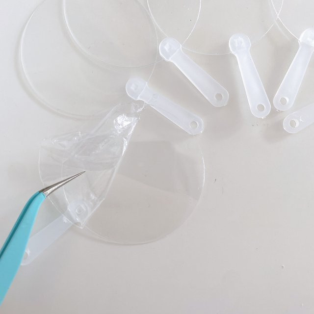 50 Stück GWLSQ Mini Acryl Fächer Rohlinge Transparent für DIY Bastelarbeiten und Party Gastgeschenke - Bild 1