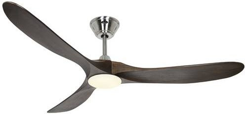 CasaFan ECO GENUINO-L 152 BN-NB Deckenventilator in Chrom und Silber mit Fernbedienung, Winterbetrieb, Durchmesser: 152 cm, Höhe: 34 cm - Bild 1