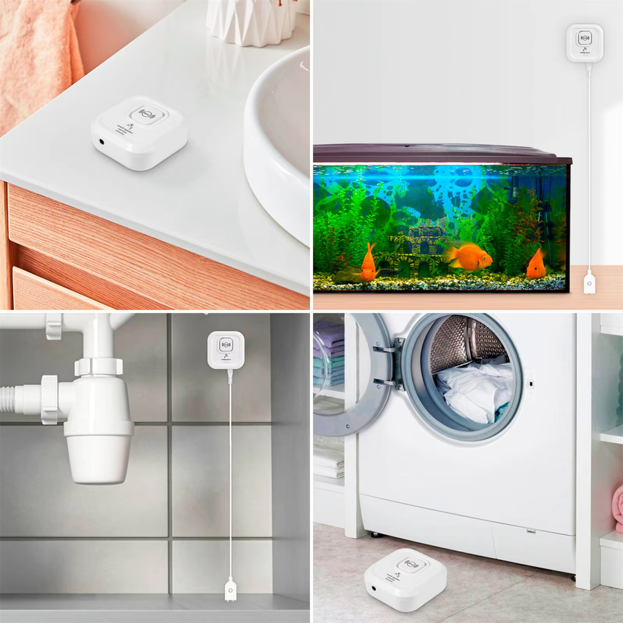 KERUI Tuya Smart WIFI Wasserleckalarmmelder mit 100db Alarm in Weiß - Bild 4