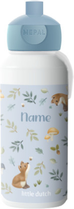 Mepal Trinkflasche Pop-up Forest Friends in Weiß mit individuellem Namen - Bild 1