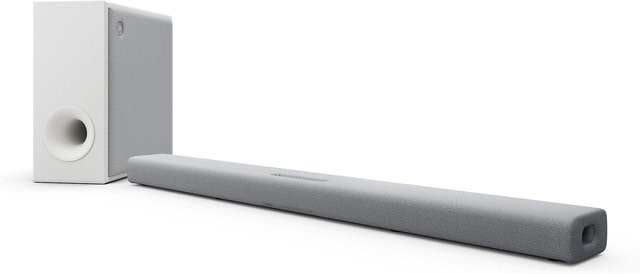 Yamaha True X-BAR 50A Soundbar mit Subwoofer in Hellgrau mit Bluetooth, HDMI und Optical - Bild 1