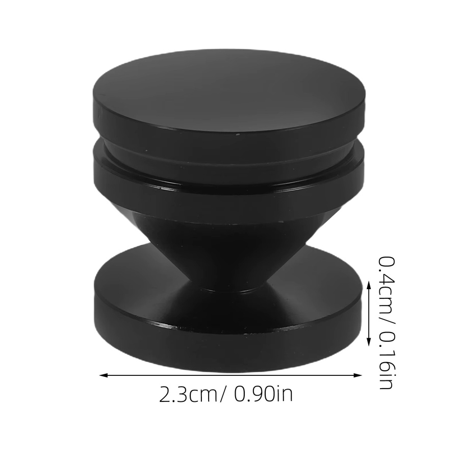 Foxnovo Lautsprecherspikes in Schwarz, 4er-Set Hochleistungs-Isolationsfüße zur Anti-Vibrations-Dämpfung für Verstärker, CD-Player und Plattenspieler - Bild 3