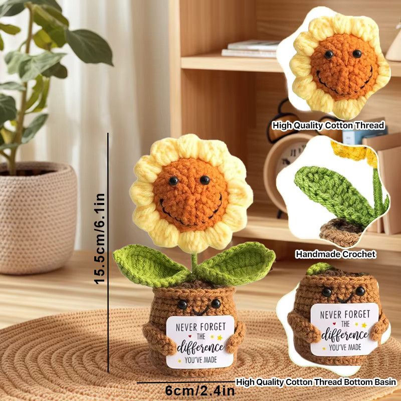 Handgefertigte Häkelpuppe aus Baumwolle als einzigartiges Taschenkuscheltier in Pflanzen-Design von parehope - Bild 2