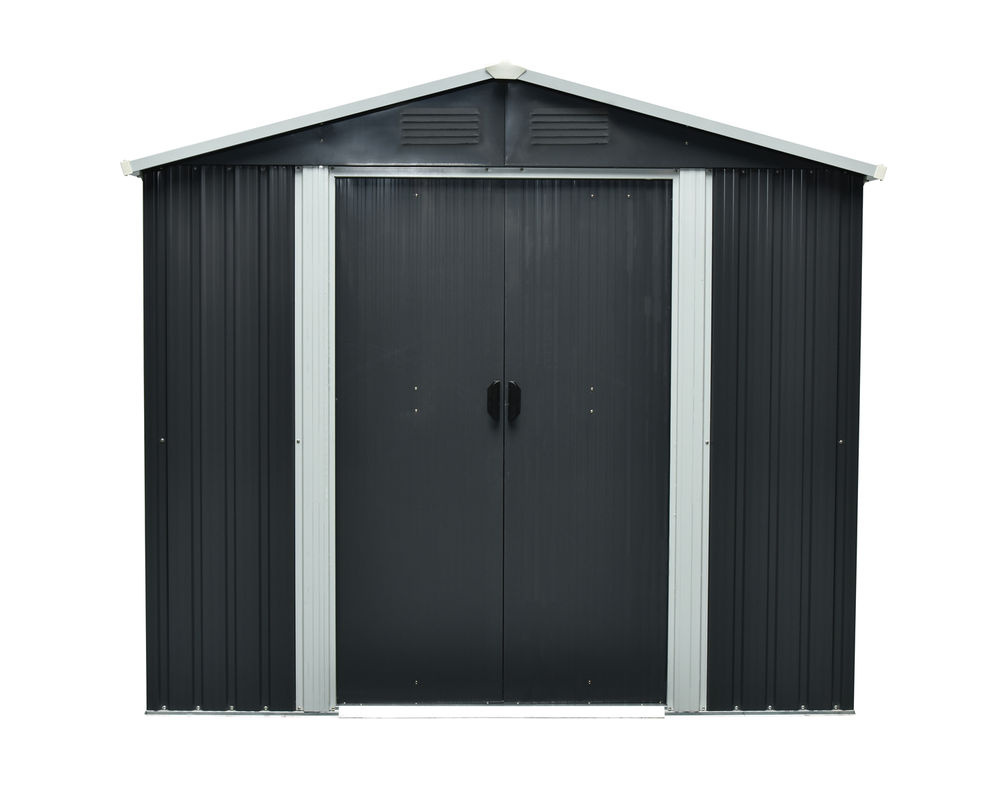 Pergart Metall-Gerätehaus Dresden II 86 mit Satteldach in Schwarz, 3,66 m² - Bild 2