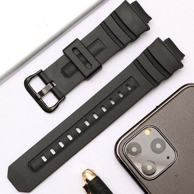 Casio Uhrenarmband, Kautschuk, Schwarz, Unisex - Bild 1
