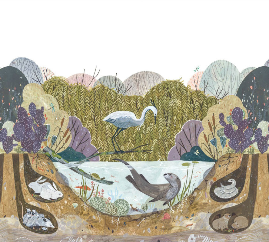 Rebel Walls Mural Wild Willows Wandtattoo in Multicolour für Kinderzimmer mit Natur- und Tiermotiven - Bild 3