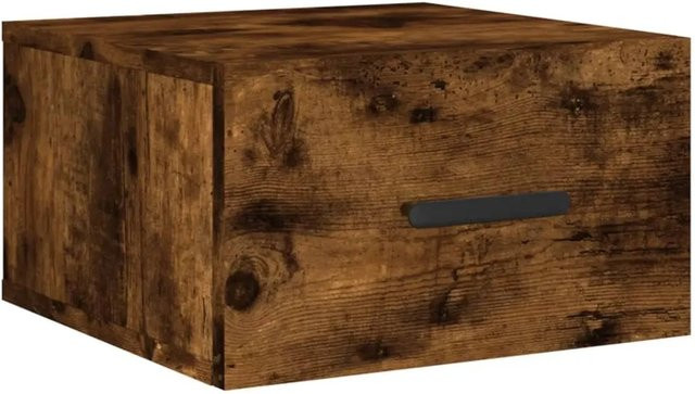 vidaXL Wand-Nachttisch aus Holzwerkstoff in Räuchereiche, B/T/H: 35 x 35 x 20 cm - Bild 1