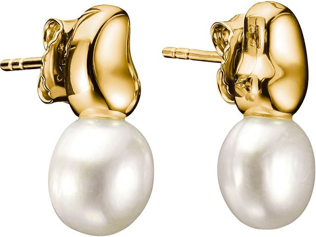Thomas Sabo Ohrstecker, 925 Silber, vergoldet, Perle, Damen - Bild 1