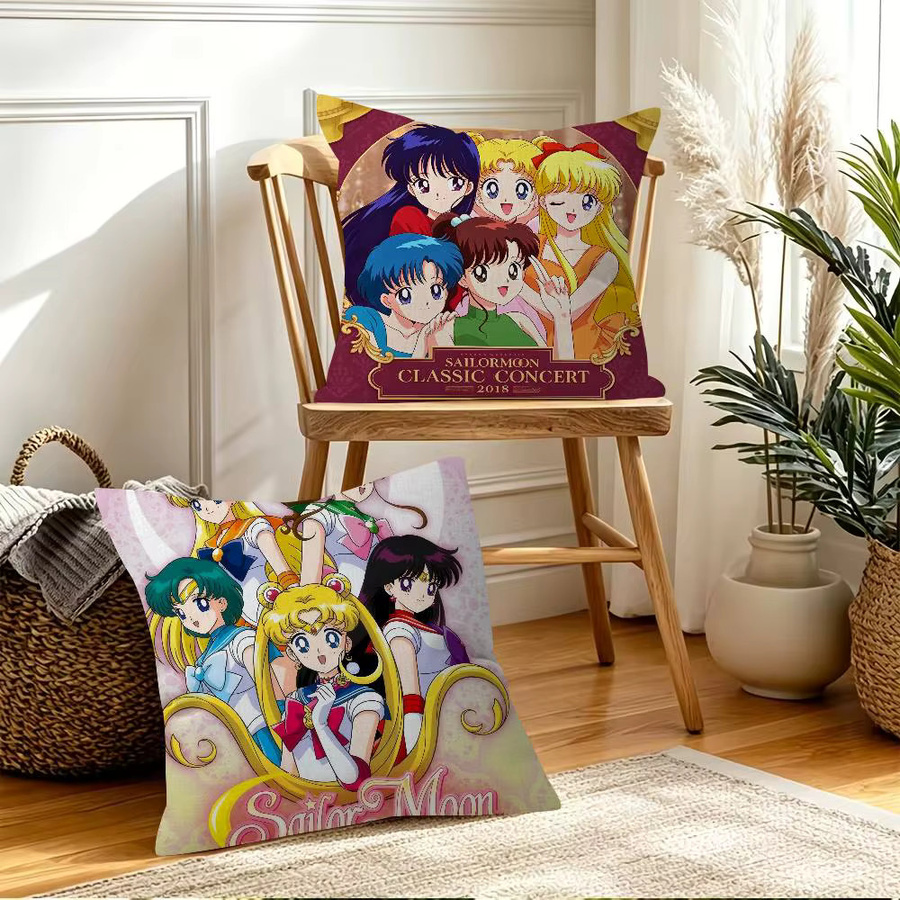 Dekorativer Anime Kissenbezug Sailor Moon mit künstlicher Stickerei, Multicolour, 30 x 30 cm - Bild 4